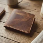 Leather Wallet for Men, Genuine Leather Bifold Wallet, Handmade Minimalist Slim Wallet, Gift for Him